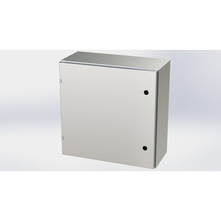 Saginaw Control & Engineering 1/4 Turn Latch Electrical Enclosures, 24 in H, 10 in D, 24 in W, NEMA 3R, 4, 4X, 12, 13 SCE-24EL2410SSLP